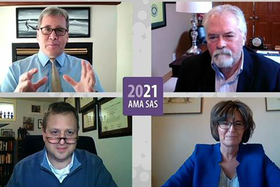 Tim Storey, Brad Barrett, MD, Laurie Lickley, and Patrick Hope