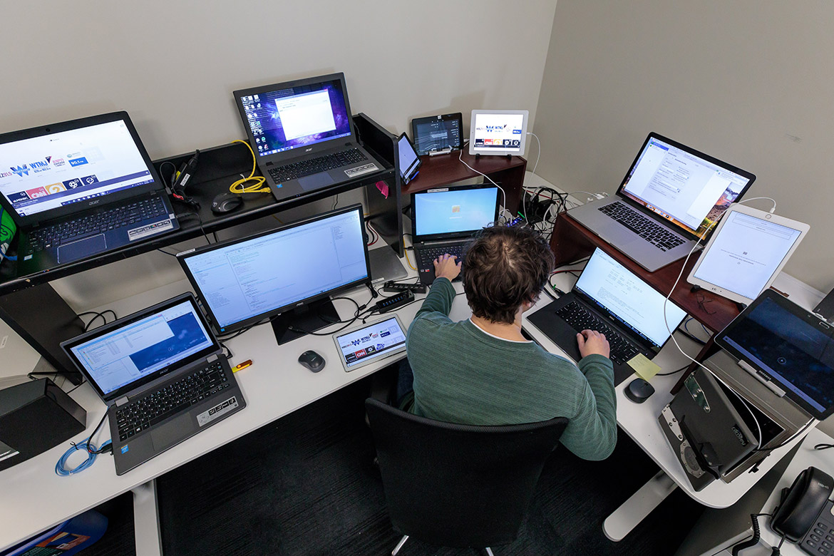 Aspiritech employee conducting QA testing