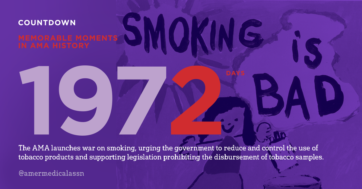 AMA 175th Anniversary: Countdown social media graphic—1972