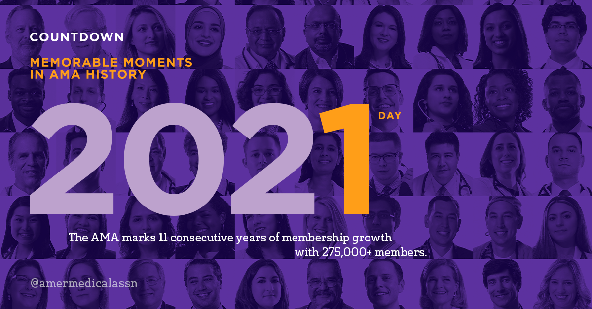 AMA 175th Anniversary: Countdown social media graphic—2021