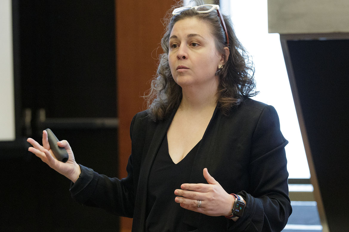 Melissa Harris, CEO of M. Harris & Co., at an education session presentation at the 2023 AMA Annual Meeting.