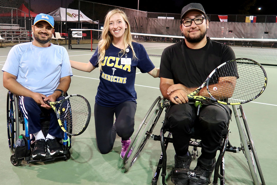 Charlotte Poplawski, MD, with Atif Moon and Henry Reyes
