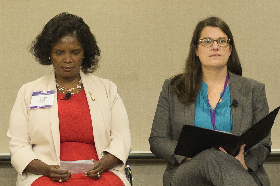 Karen L. Smith, MD, and Karen Scherr, MD, PhD