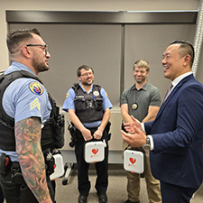 Ochsner donates AEDs to NOPD Super Bowl LIX