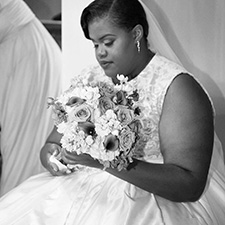 Wedding gown designed by Isaac J. Myers II, MD