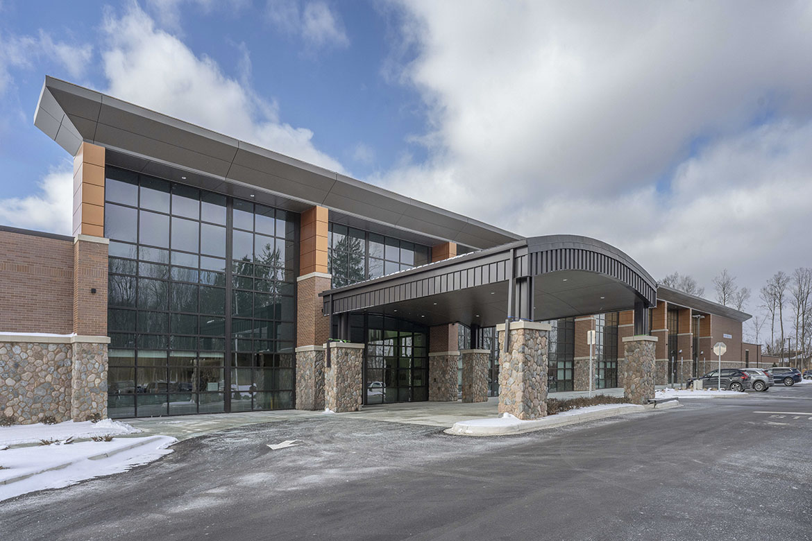 Henry Ford Behavioral Health Hospital opened in January and features courtyards, basketball hoops, gazebos and walking paths.