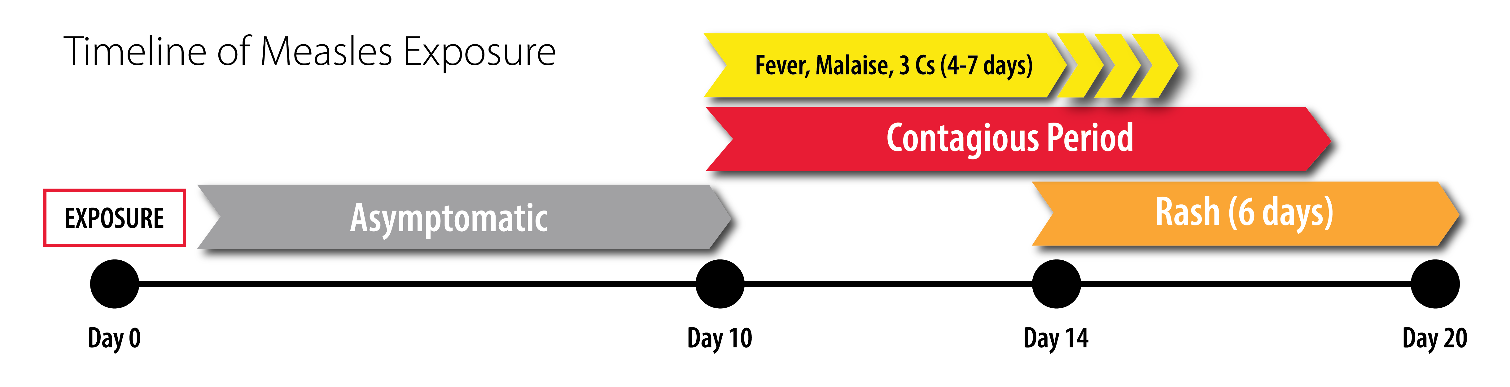 Timeline of measles exposure