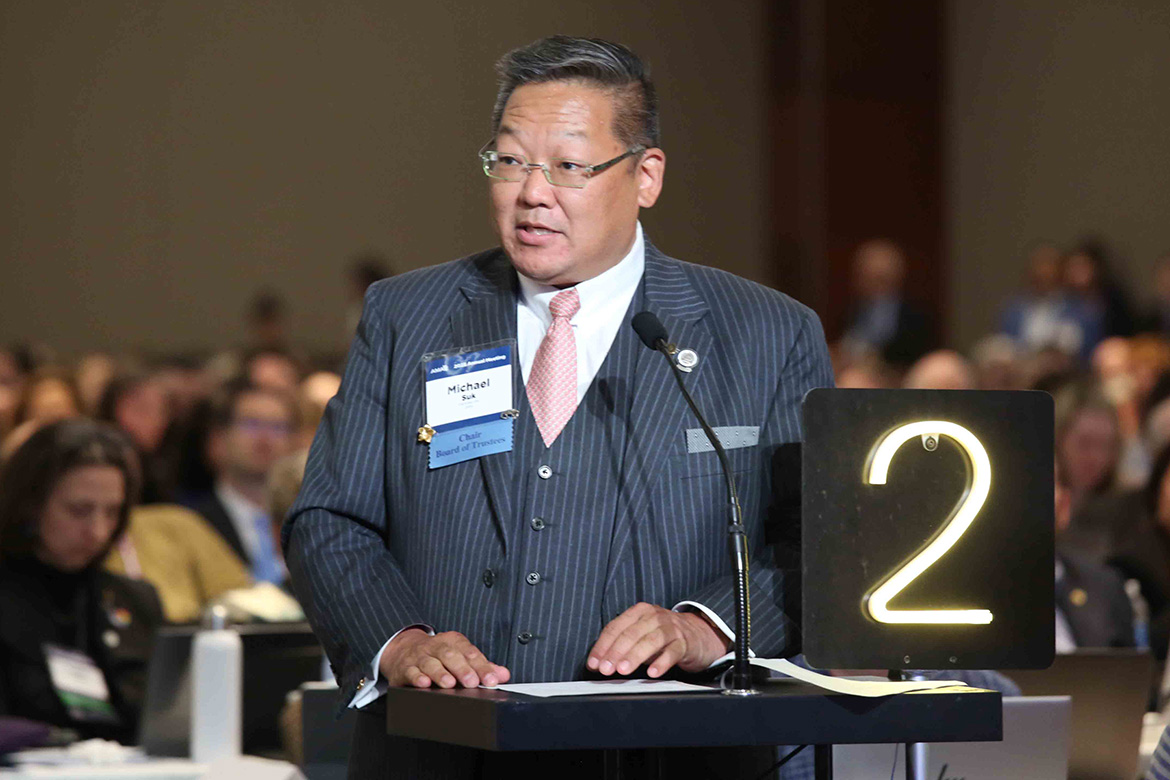 Michael Suk, MD, at 2025 Annual Meeting of the HOD