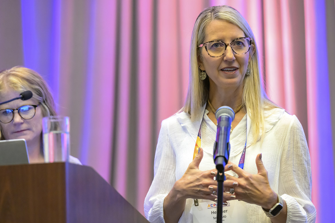Heather Spies, MD, at the 2025 American Conference on Physician Health