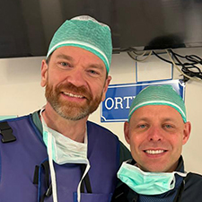 Jonathan Tueting, MD, with Dr. Joris Duerinckx, a Belgian surgeon