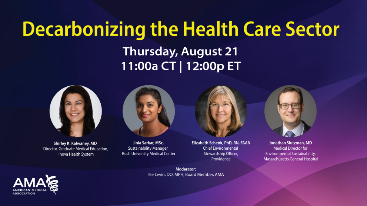 Decarbonizing the health care sector webinar