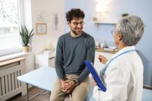 Patient in a doctor's appointment