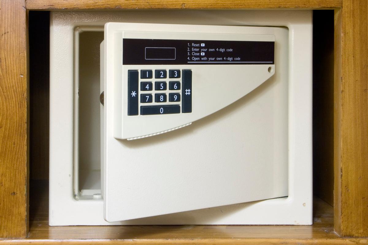 An open safe