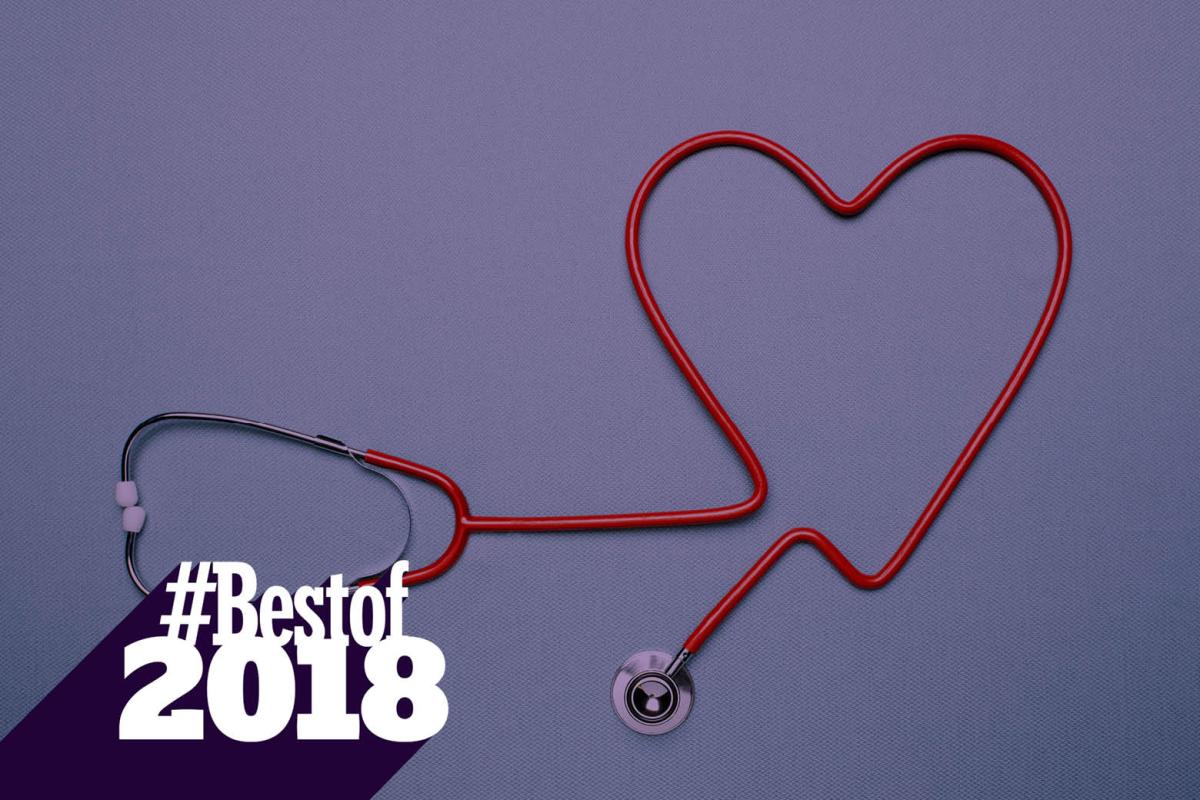 Stethoscope in the shape of a heart