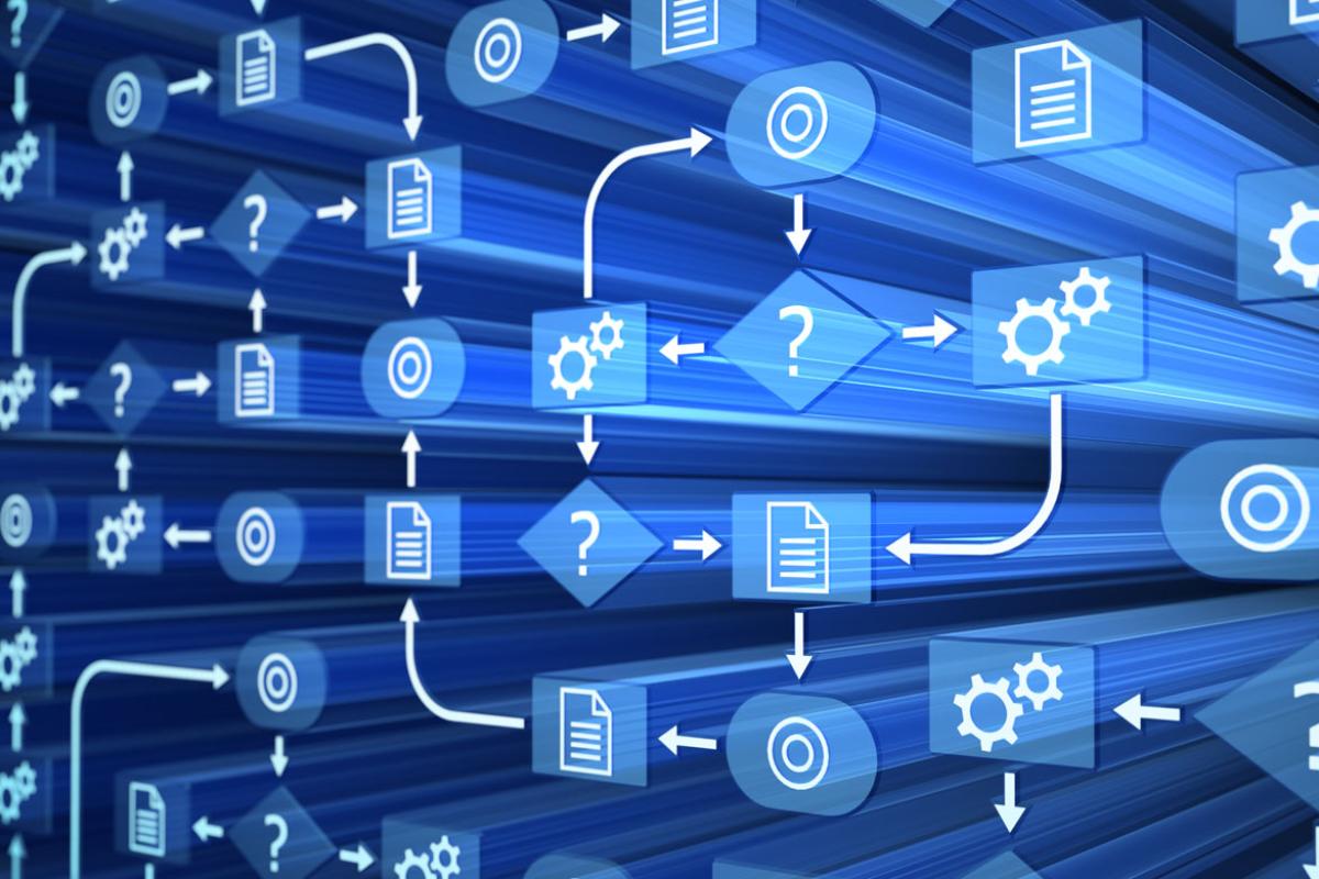 Workflow with digital icons