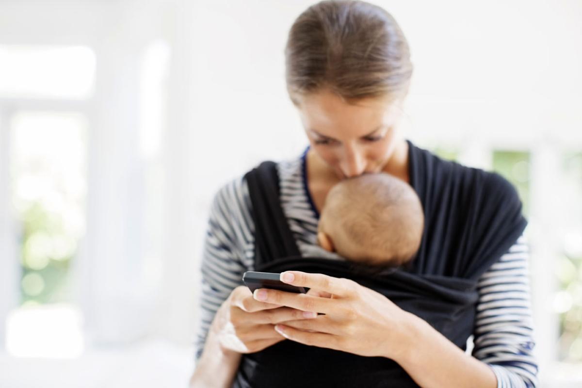 Parent holding a baby
