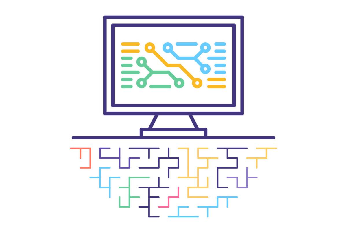 Illustration of computer screen