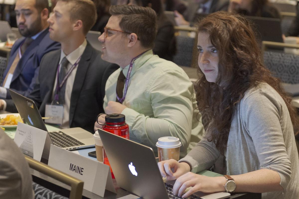 Group of people at a conference