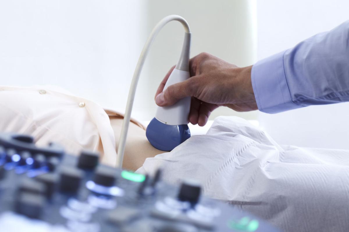 Patient receiving an ultrasound