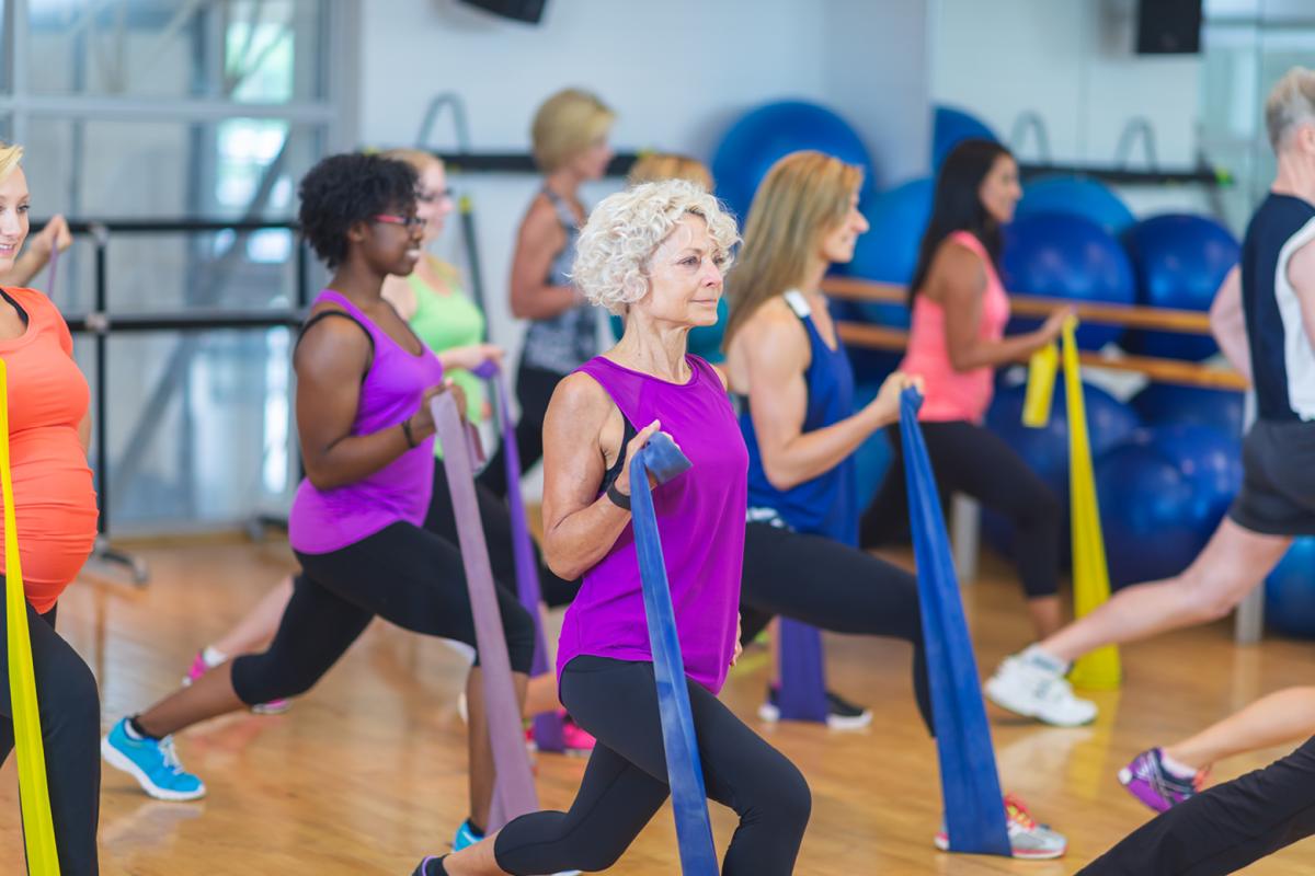An exercise class