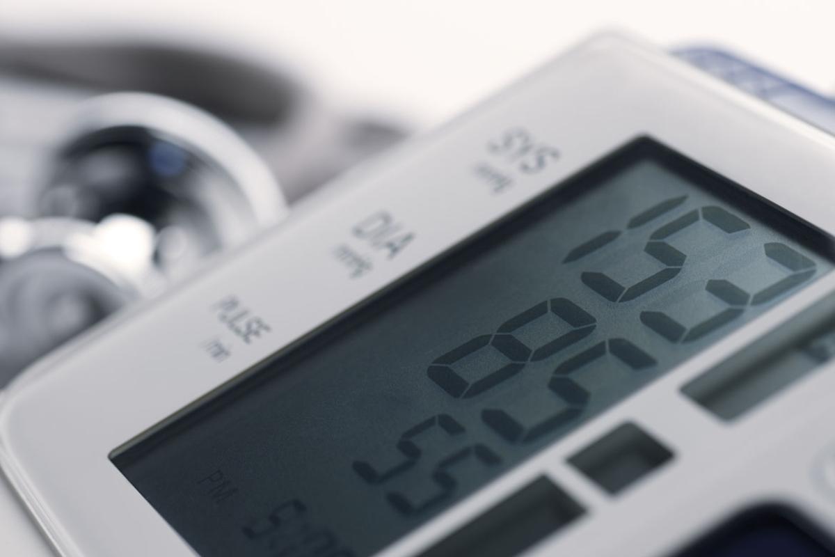 Close up of BP monitor
