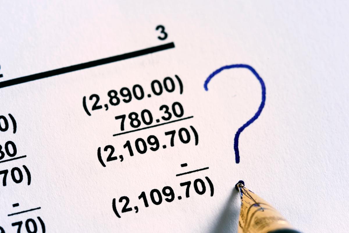 Balance sheet with pen