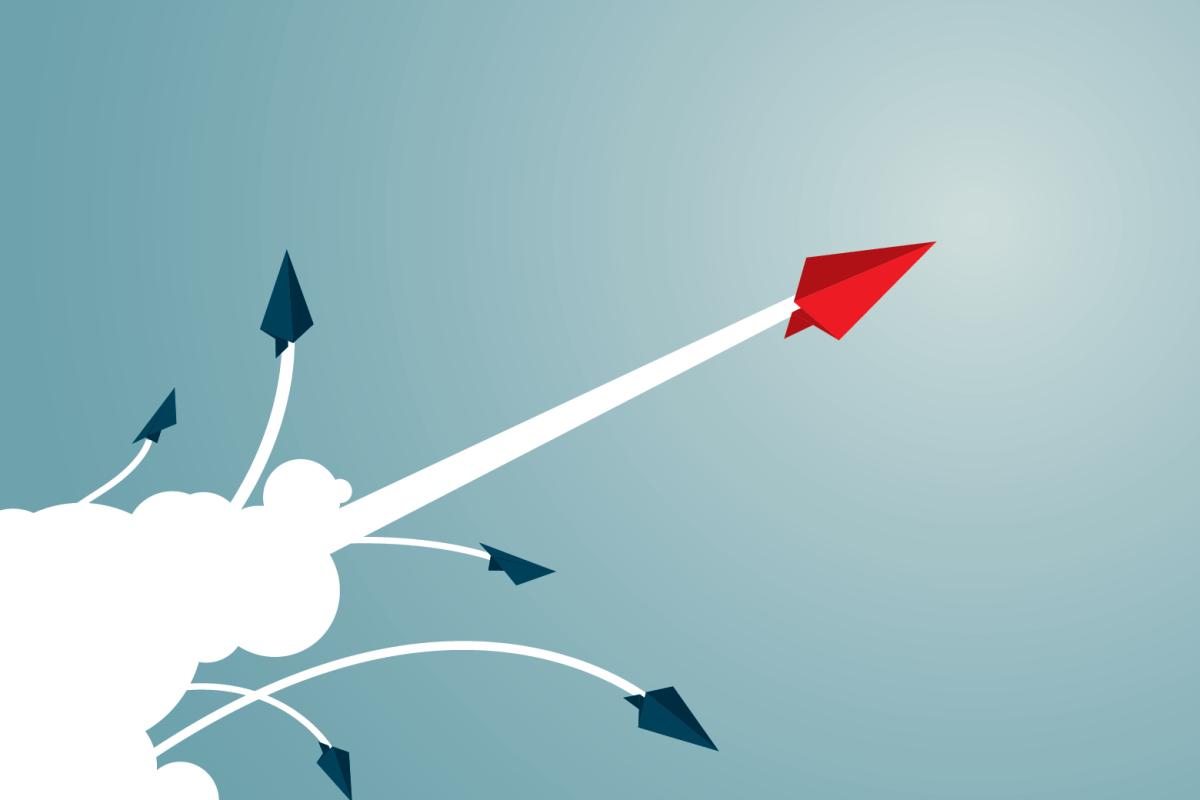 Graphic of paper airplanes