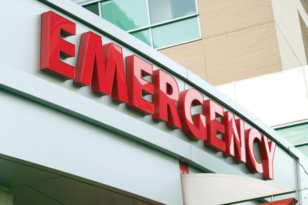 Outdoor Emergency Room sign