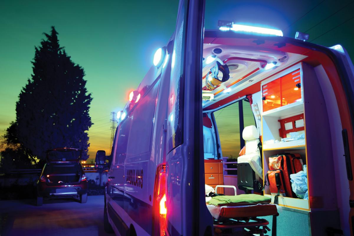 Back of an ambulance