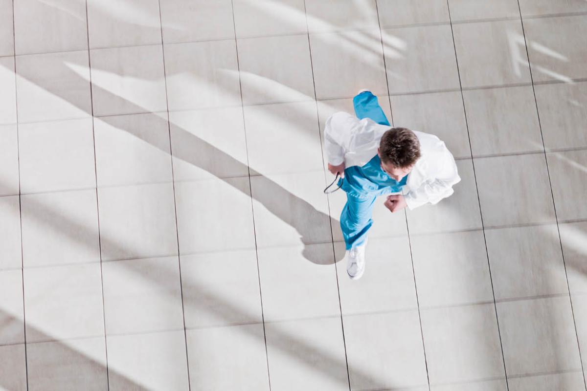 Physician running