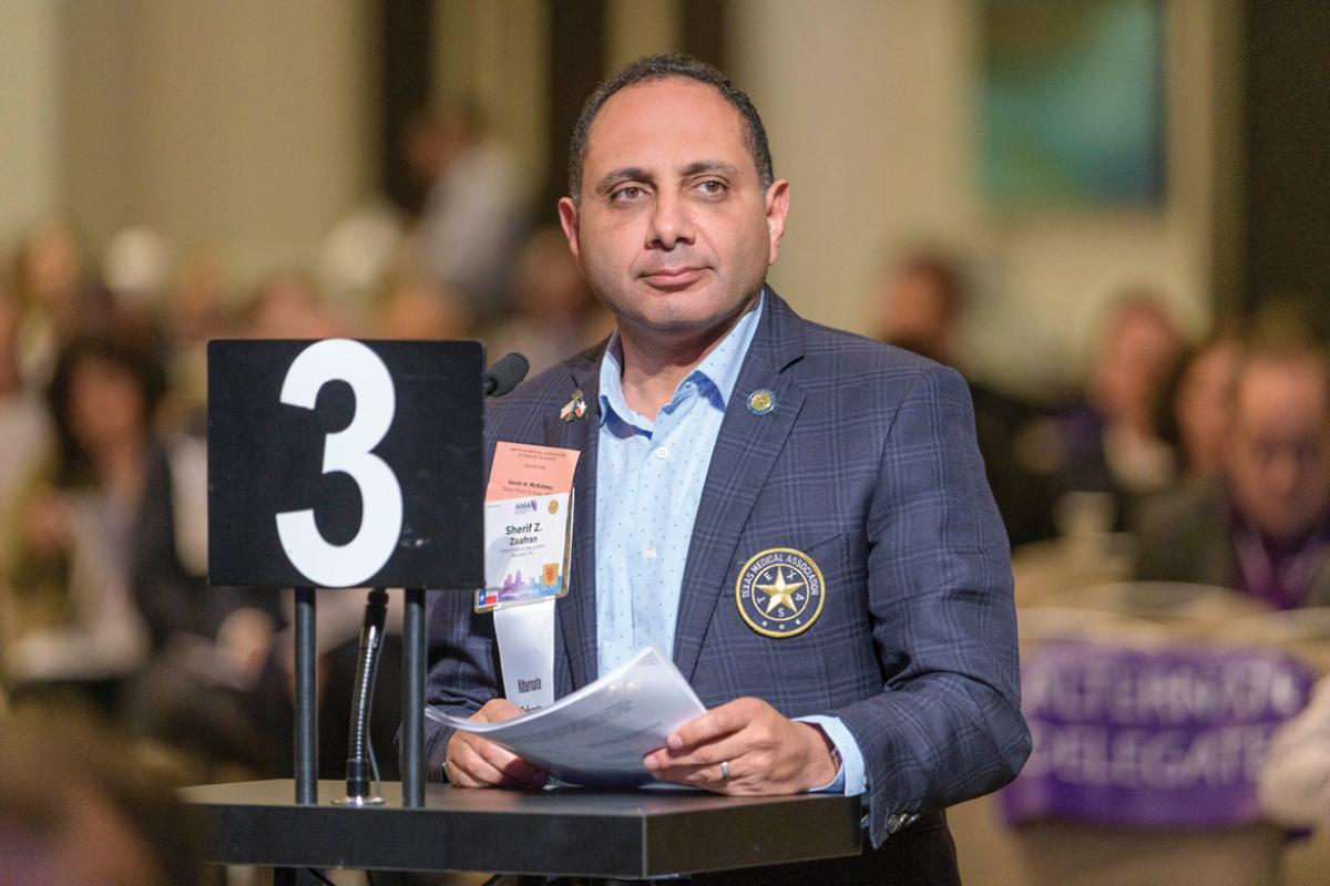 Member Sherif Z. Zaafran at the 2019 HOD Meeting