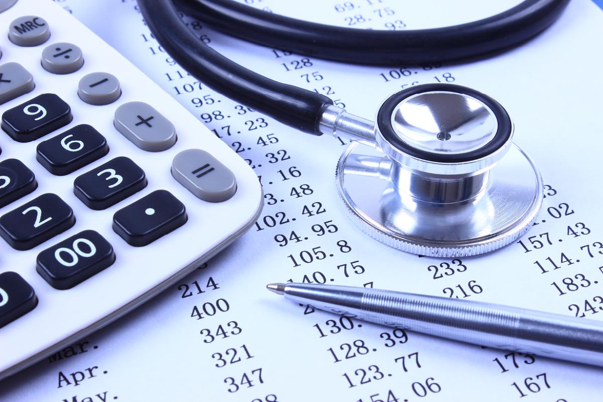Calculator and stethoscope