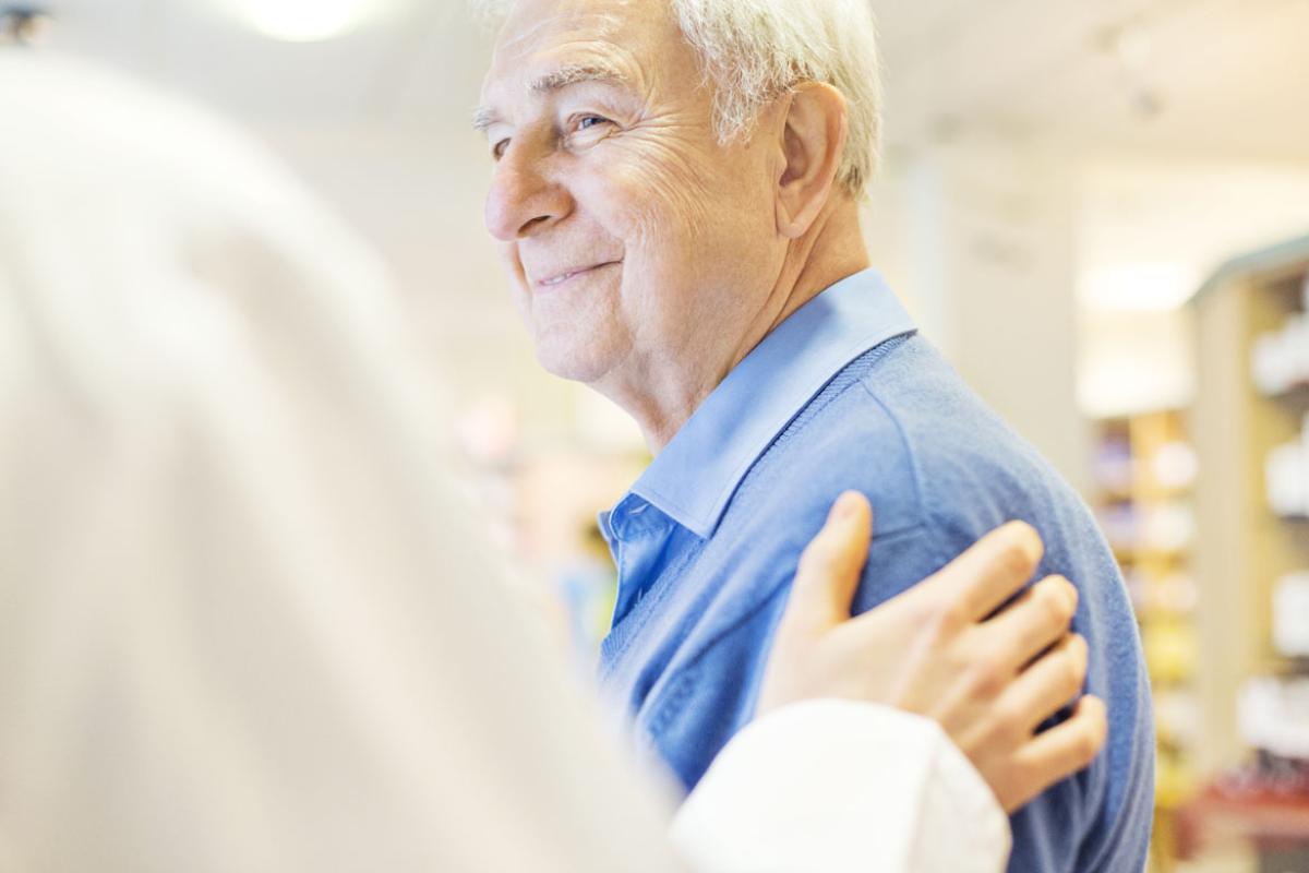 Smiling elderly patient