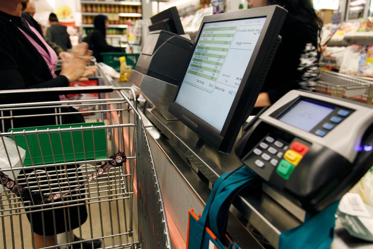 Checkout at the grocery store