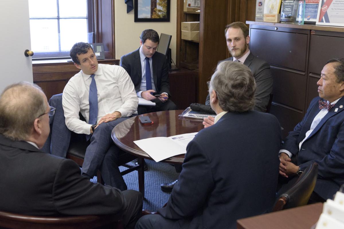 Indiana doctors in Washington for the 2020 AMA National Advocacy Conference, meet with Rep. Trey Hollingsworth, R, Ind.