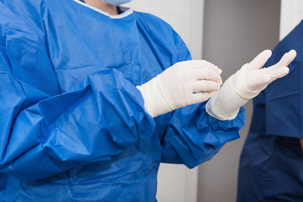 Close up of scrubs