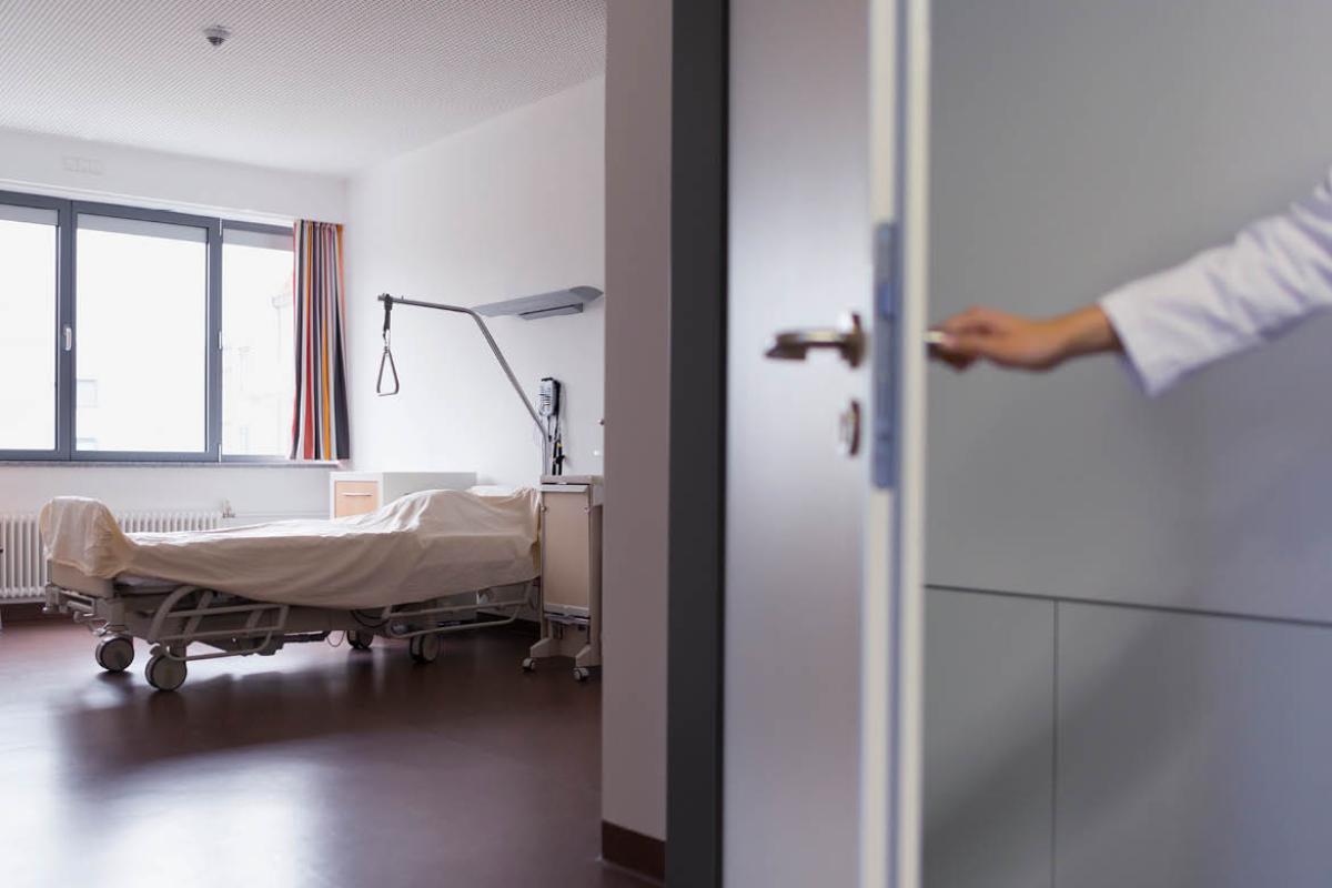 Empty hospital room