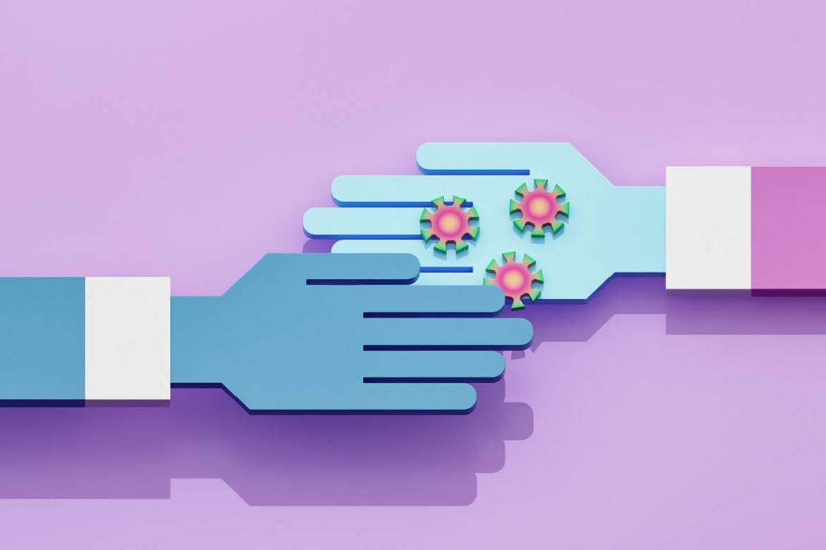 Graphic of two hands
