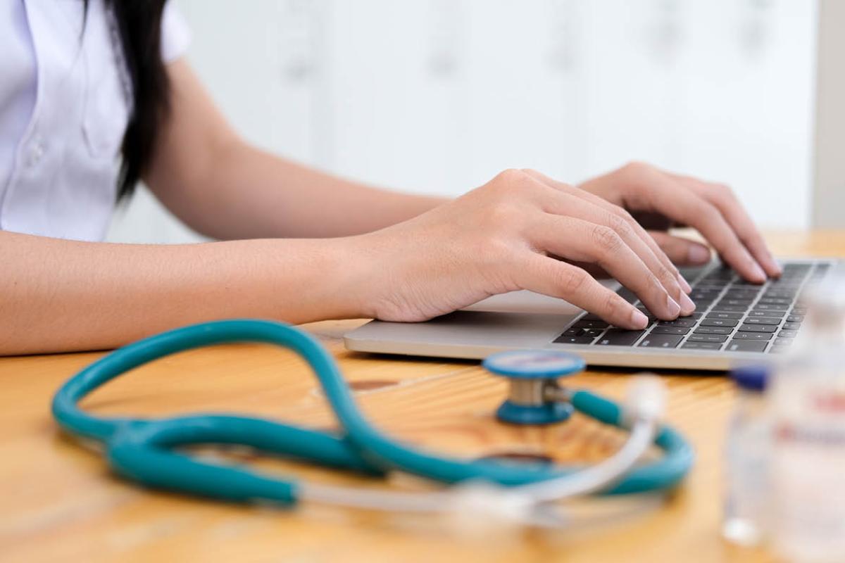 Keyboard and stethoscope