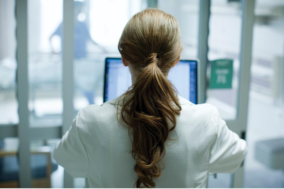 Person working at a computer