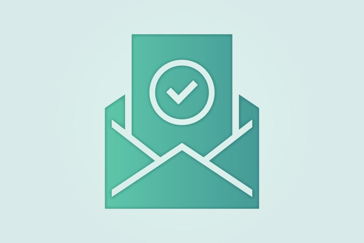 Graphic of a letter and envelope
