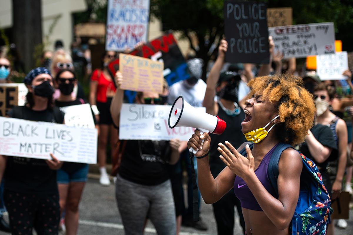 Person at a protest