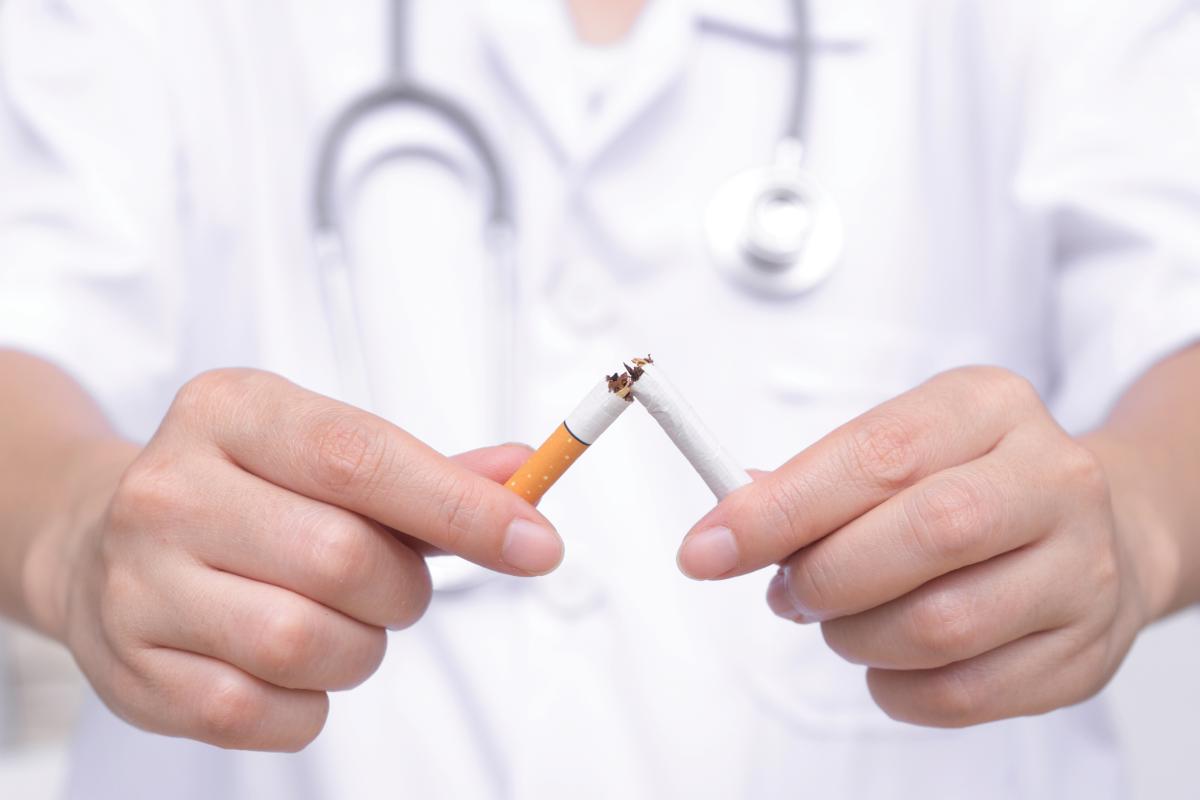 Cigarette broken in half