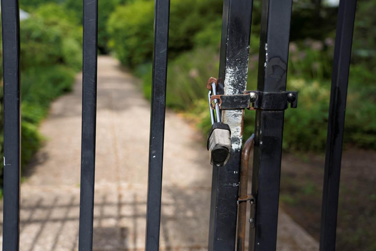 Locked gate