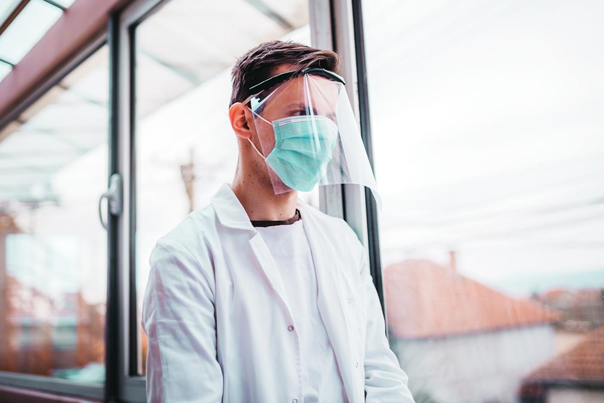 Person wearing PPE