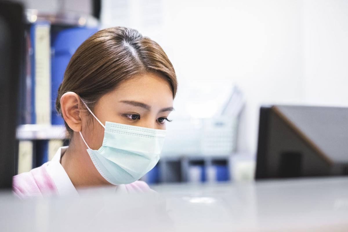Person in face mask