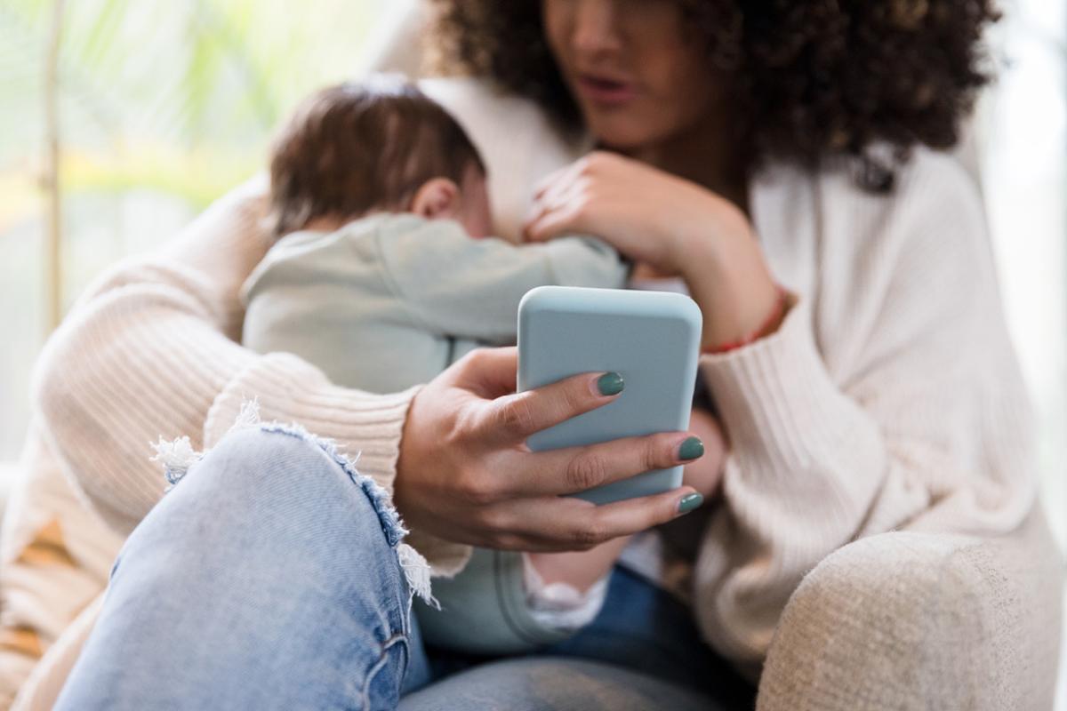 Woman and infant