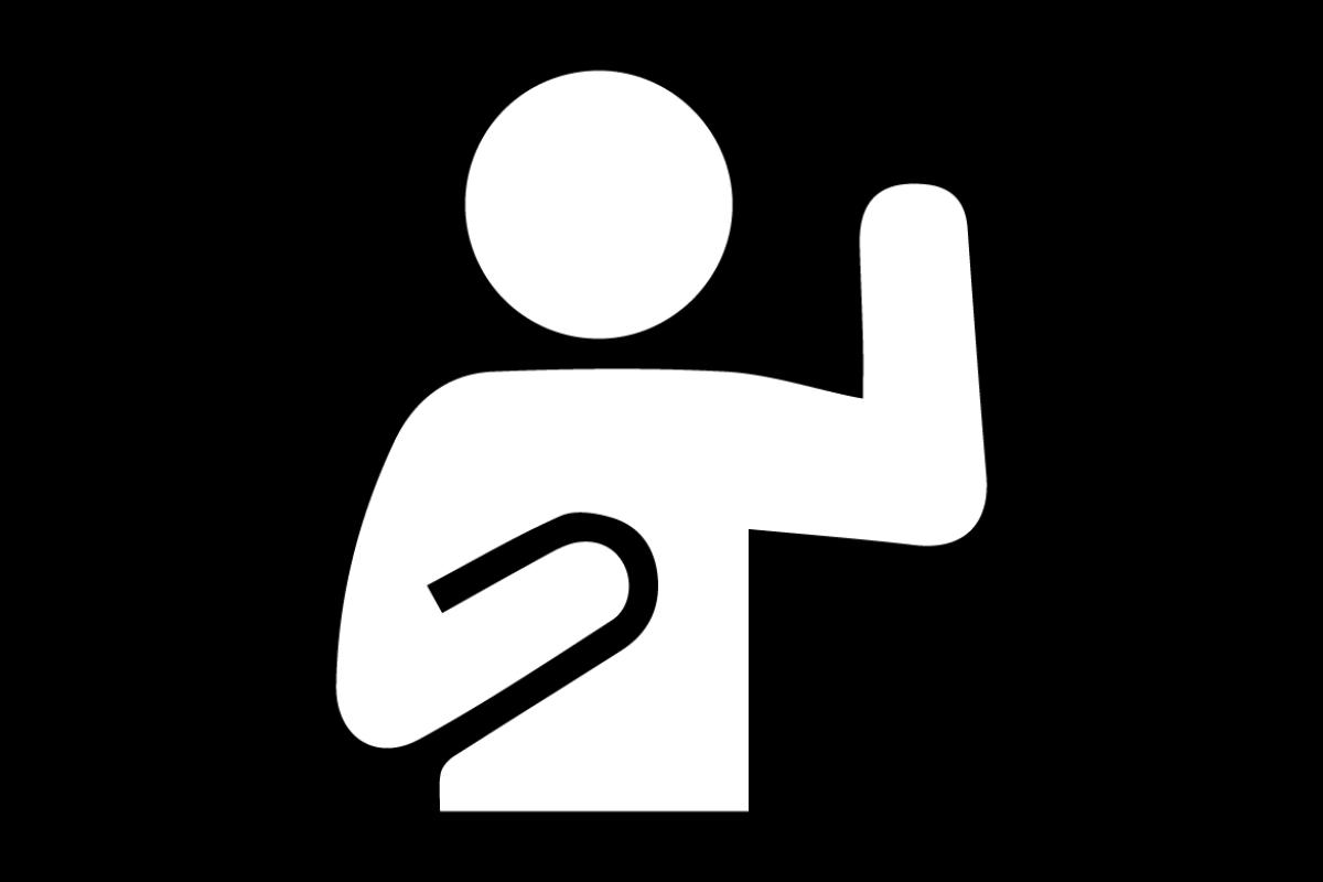 Figure taking an oath