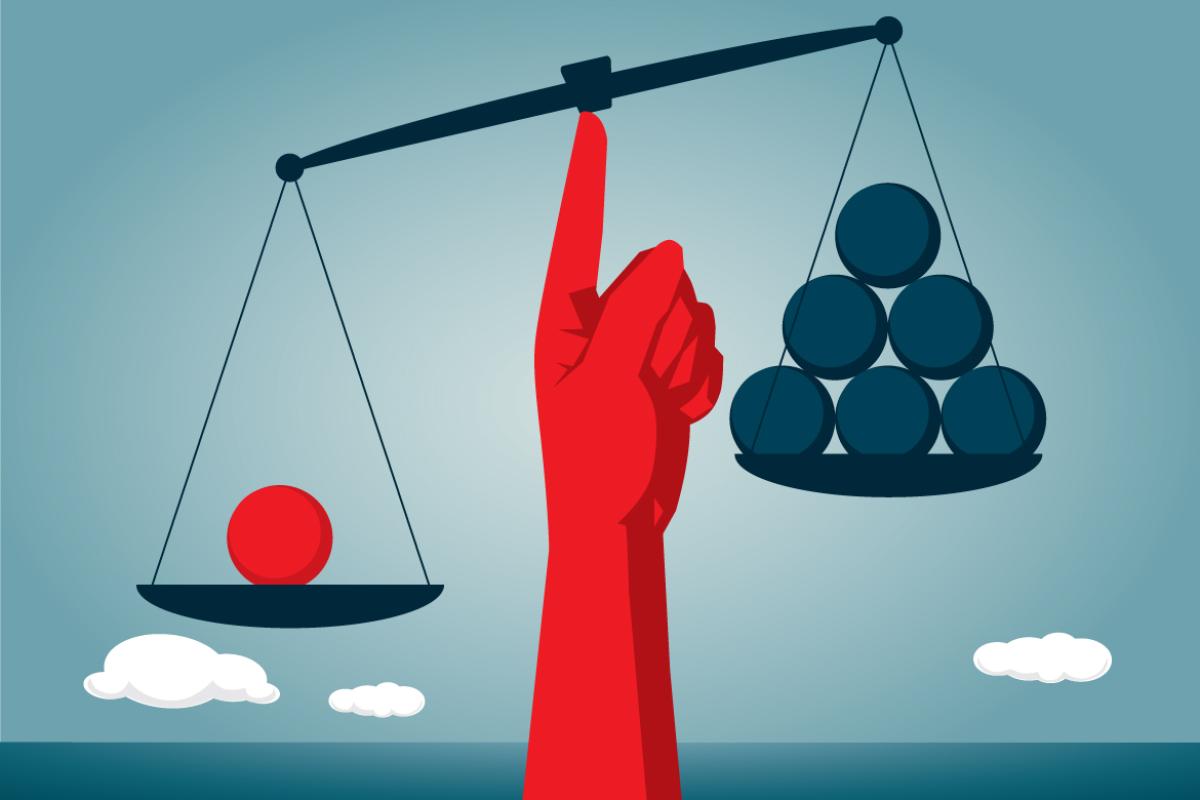 Unbalanced scale