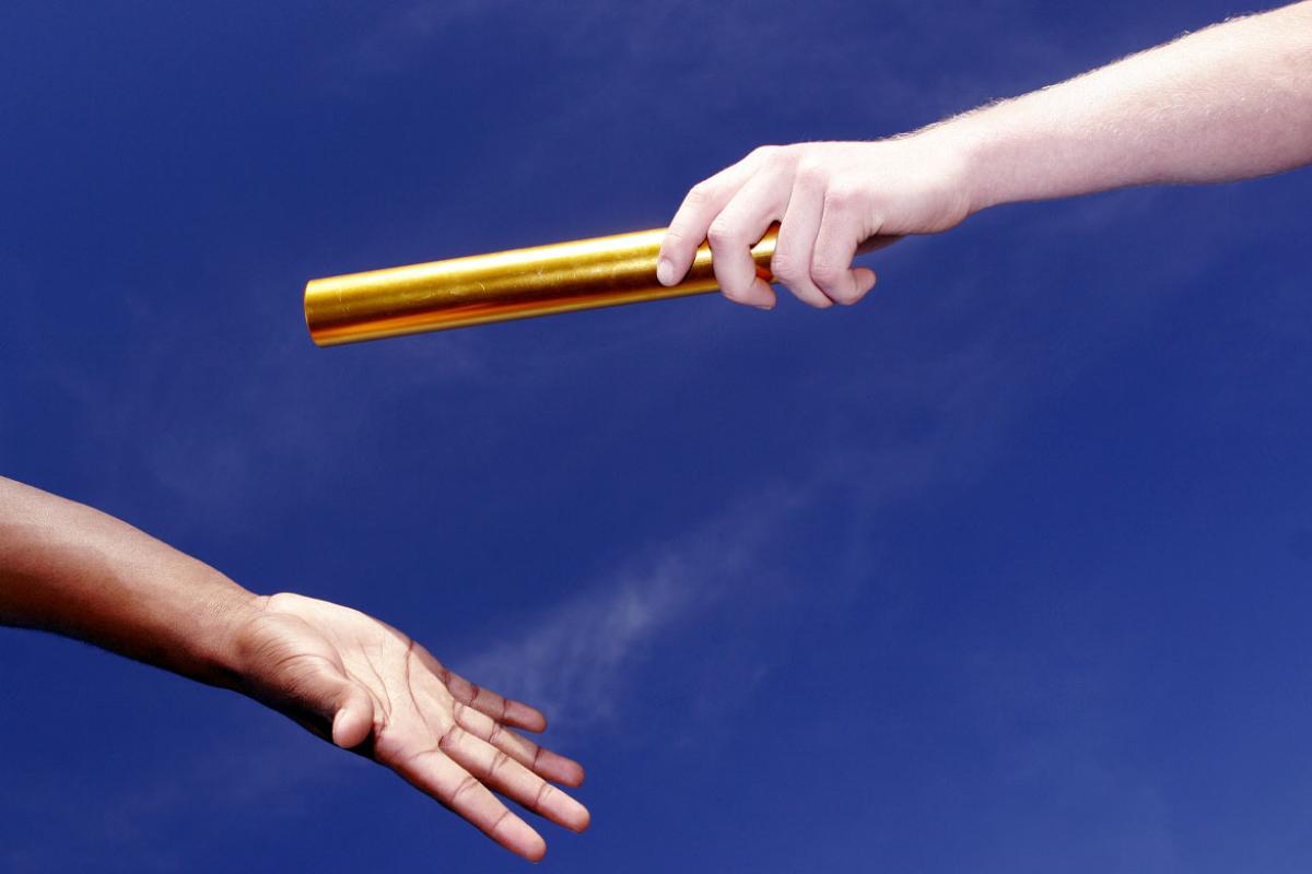 Handing off a baton